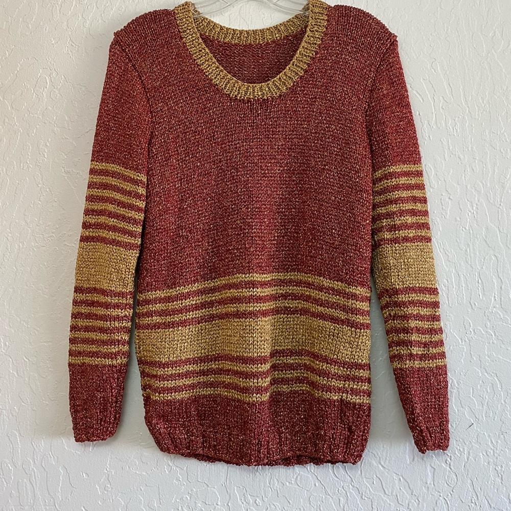 Bundle 3 for 50% off 1980s Vintage Striped Pullover with Lurex